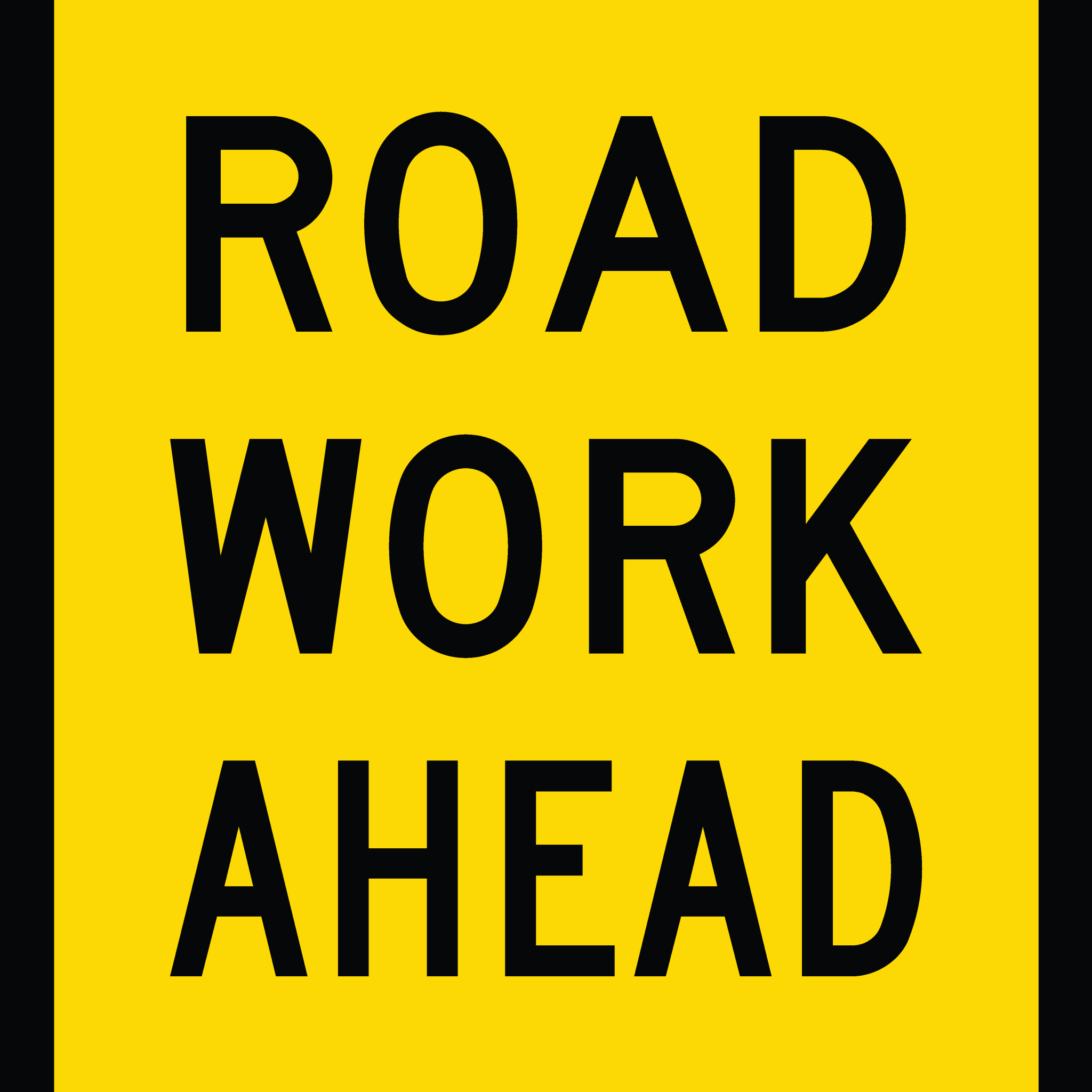 Road Work Ahead 600x600mm Printflex Low Cost Fast Turnaround road-work-ahead-600x600mm-printflex-low-cost-fast-turnaround
