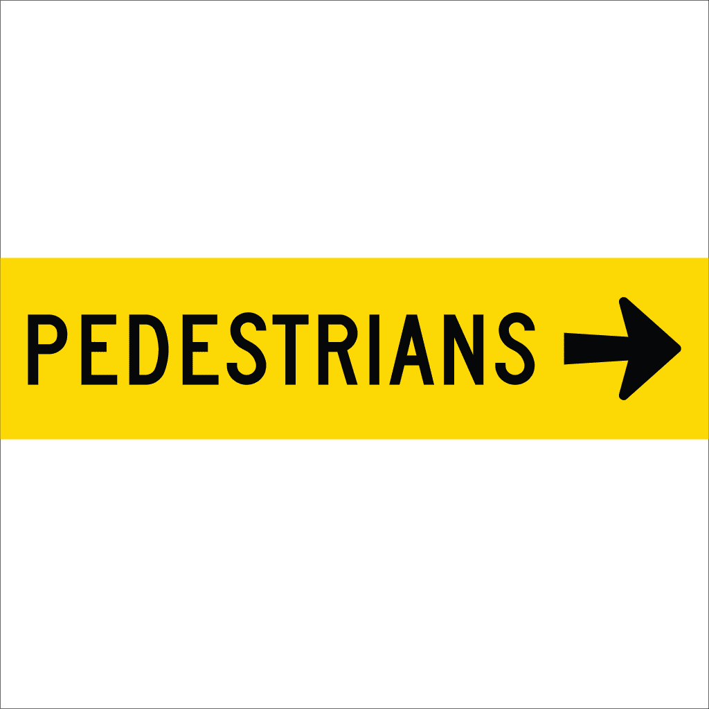 Pedestrian Right Arrow 1200x300mm Printflex Low Cost Fast Turnaround pedestrian-right-arrow-1200x300mm-printflex-low-cost-fast-turnaround